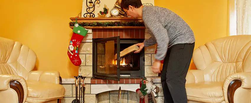 Rusted Metal Fireplace Restoration in Lawndale, California